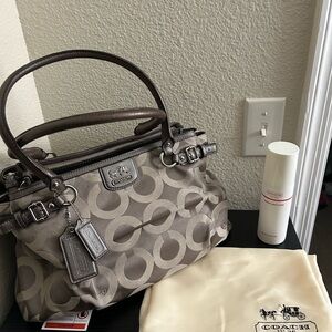 Coach Gray Signature Tote Bag